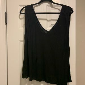 Size 14 basic flowy black tank